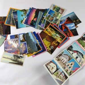 Lot of 34 mixed souvenir postcards, 1990s to 2010s, no writing on them
